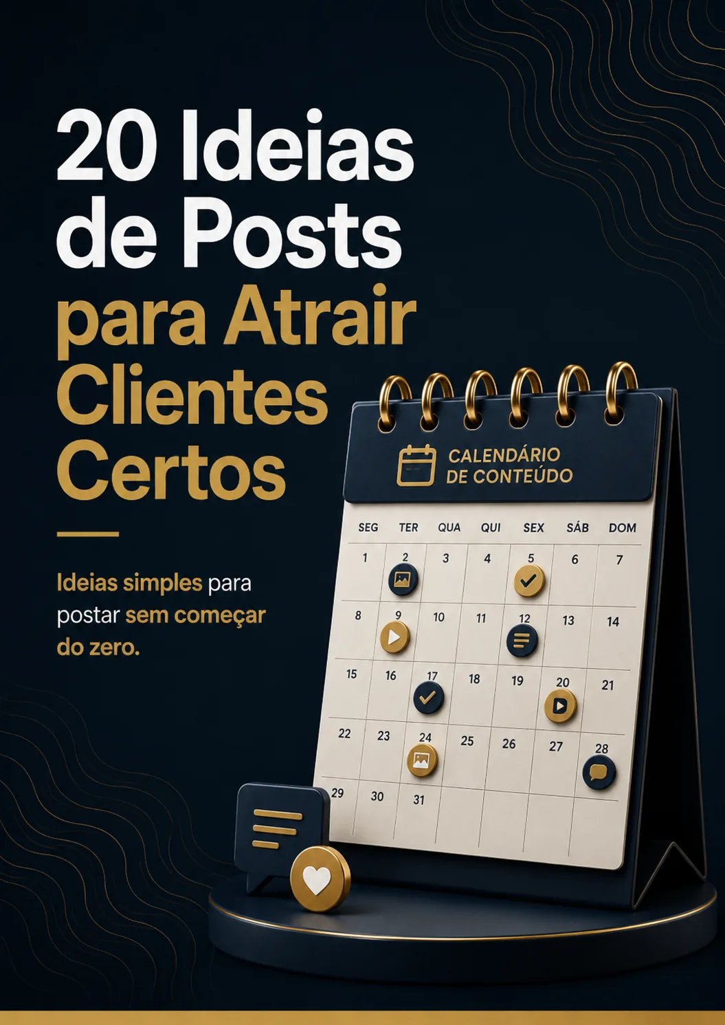 Capa do bônus Ideias de Posts